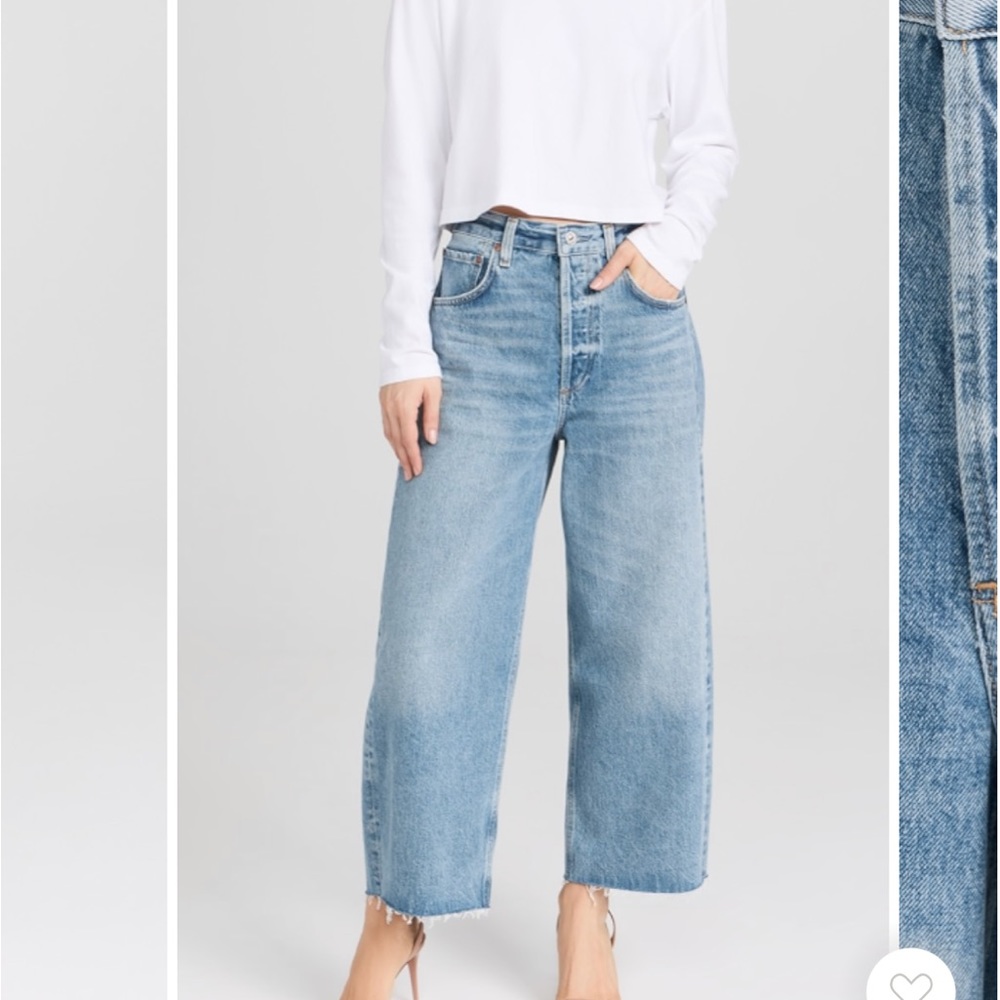 Citizens of humanity ayla raw hem crop jeans